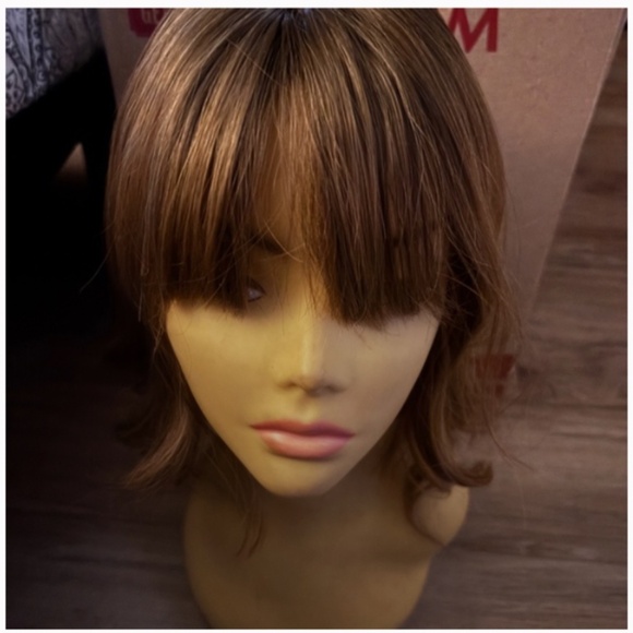 Other - (4) Yes Four 12” Shoulder Length Dark Rooted  Synthetic Wigs